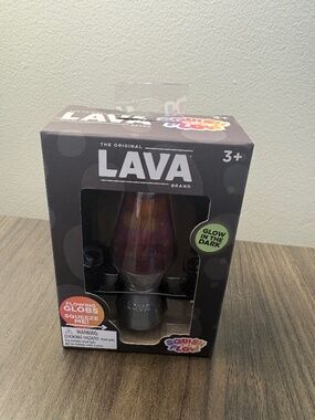 RARE PINK Schylling lava lamp squishy GLOW IN DARK